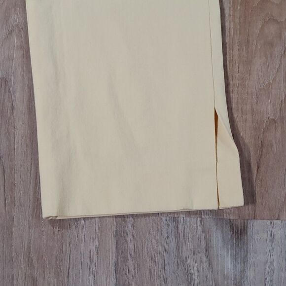 🔹️Gunex Yellow Italian Cropped Ankle Pants Size 8/29 - Picture 7 of 10